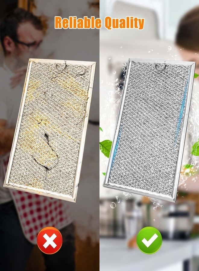 GUXPCH W10535950 PS8769987 Microwave Grease Filter Fits for Whirlpool Microwave Oven, 6-1/4" X 11" X 3/32” Aluminum Mesh Filters Replaces W10834067 3281035, 2 PCS - Image 3